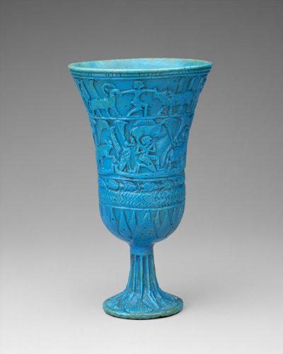 Lotiform kalk, ca. 945-664 f.Kr. (fajance) af Third Intermediate Period Egyptian