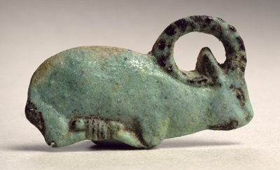 Trussed ibex foundation deposit (fajance) af Third Intermediate Period Egyptian