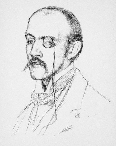 Portræt af Henri de Regnier, ca. 1898 af Théo van Rysselberghe