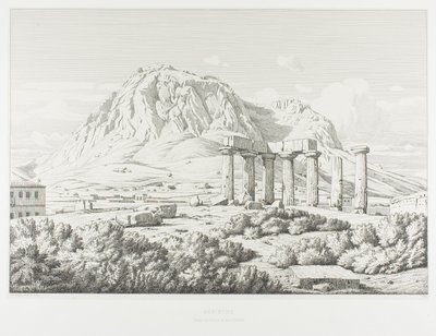 Korinth: Neptuns tempel og akrokorinten af Théodore Caruelle d