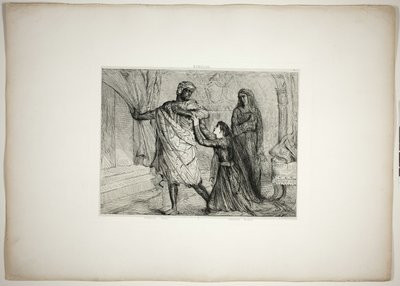 Væk!, planche syv fra Othello af Théodore Chassériau