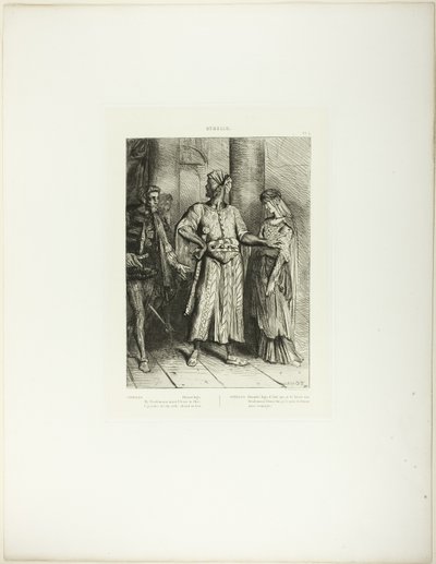 Honest Iago, Desdemona Must I Leave to Thee, plade 4 (akt 1, scene 3), fra Othello af Théodore Chassériau