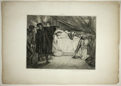 O spartansk hund, tallerken femten fra Othello af Théodore Chassériau