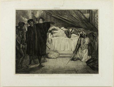O spartansk hund, tallerken femten fra Othello af Théodore Chassériau