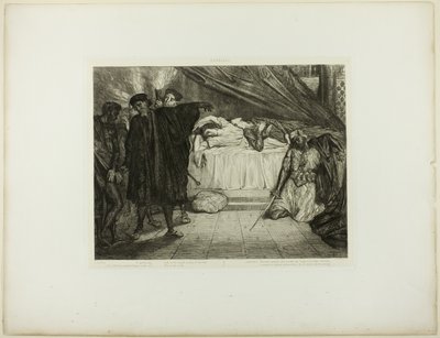O spartansk hund, tallerken femten fra Othello af Théodore Chassériau