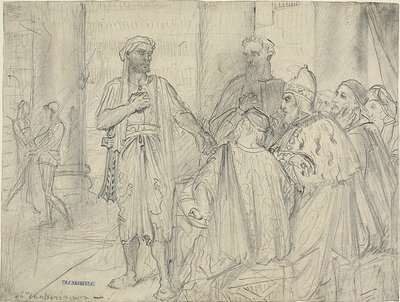 Othellos tale til senatorerne i Venedig af Théodore Chassériau