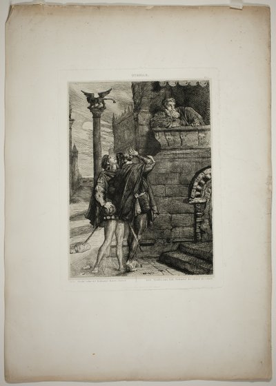 Owake! What ho! Brabantio! Tyve! Tyve!, plade 1 fra Othello af Théodore Chassériau
