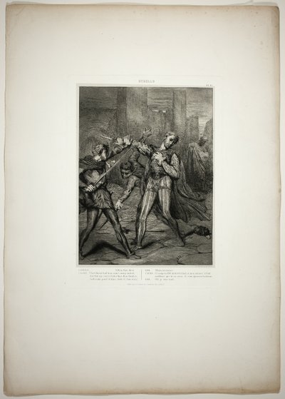 Villain, Thou Diest, plade ti fra Othello af Théodore Chassériau