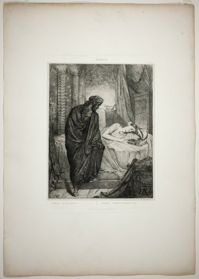 Yet She Must Die, planche 11 fra Othello af Théodore Chassériau