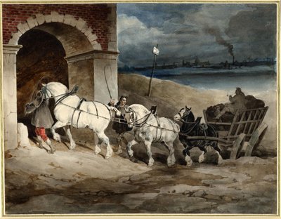 Géricault - Kulvognen, eller Le Chariot, Route de Londres, ca. 1821, 1968,0210.28 af Theodore Gericault