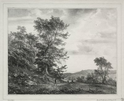 Landskab med figurer, 1817. af Jean Antoine Theodore Gudin