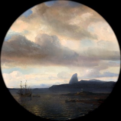 Villegagnon går ind i Rio de Janeiro-bugten den 10. november 1555 af Jean Antoine Theodore Gudin