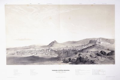 Panorama over det moderne Athen af Théodose du Moncel