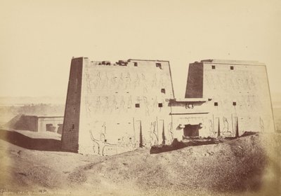 Oversigt over Edfu -templet af Théodule Devéria
