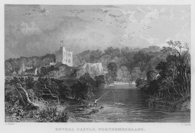 Bothal Castle, Northumberland (gravering) af Thomas (after) Allom