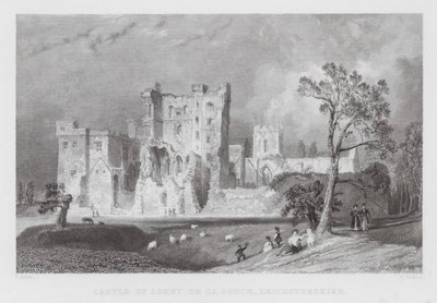 Castle of Ashby de la Zouch, Leicestershire (gravering) af Thomas (after) Allom