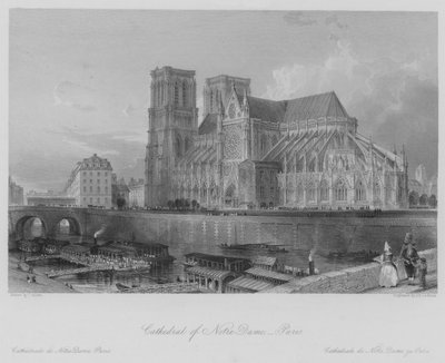 Notre-Dame-katedralen, Paris (gravering) af Thomas (after) Allom
