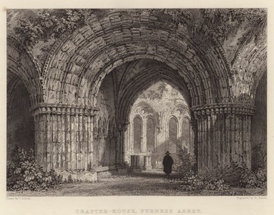Chapter-House, Furness Abbey (gravering) af Thomas (after) Allom