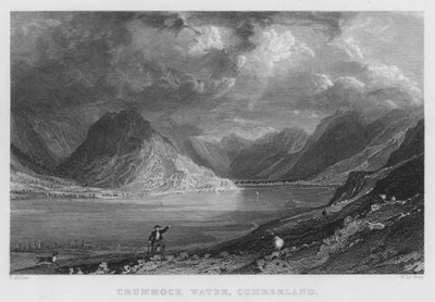 Crummock Water, Cumberland (gravering) af Thomas (after) Allom