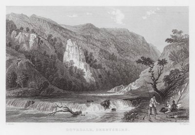 Dovedale, Derbyshire (engraving) af Thomas (after) Allom