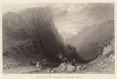 Honister Crag, Cumberland (gravering) af Thomas (after) Allom