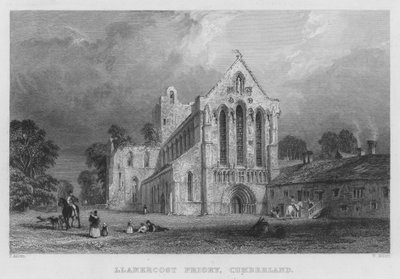 Lanercost Priory, Cumberland (gravering) af Thomas (after) Allom