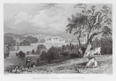 Normanton Park, Rutlandshire (gravering) af Thomas (after) Allom
