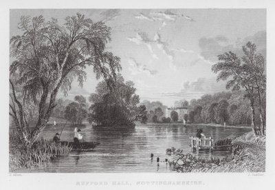 Rufford Hall, Nottinghamshire (gravering) af Thomas (after) Allom