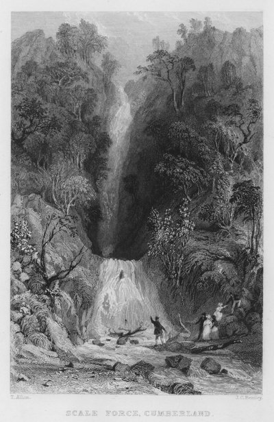 Scale Force, Cumberland (gravering) af Thomas (after) Allom