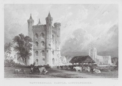 Tattershall Castle, Lincolnshire (gravering) af Thomas (after) Allom