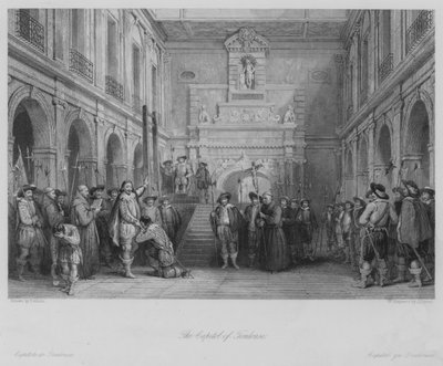 Hovedstaden i Toulouse (gravering) af Thomas (after) Allom