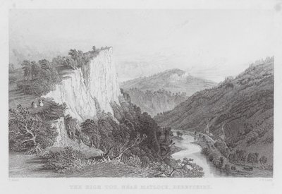 The High Tor, nær Matlock, Derbyshire (gravering) af Thomas (after) Allom