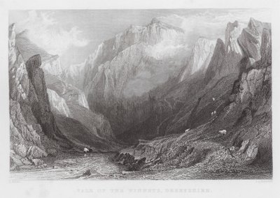 Vale of the Winnets, Derbyshire (gravering) af Thomas (after) Allom