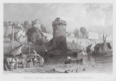 Water Tower, fra Dee Basin, Chester (gravering) af Thomas (after) Allom