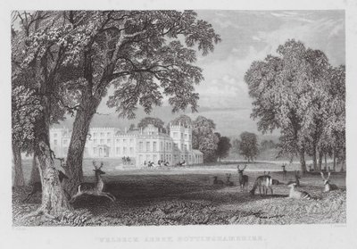 Welbeck Abbey, Nottinghamshire (gravering) af Thomas (after) Allom