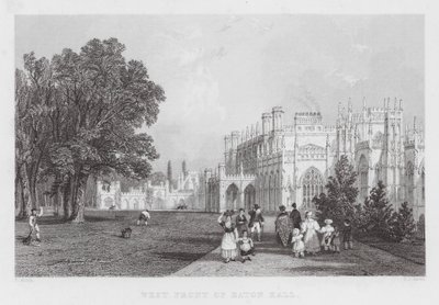 Vestfronten af Eaton Hall (gravering) af Thomas (after) Allom