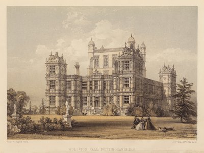 Wollaton Hall, Nottinghamshire (akvatint) af Thomas (after) Allom