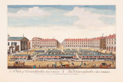 Udsigt over Covent Garden, London af Thomas (after) Bowles