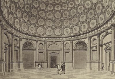 Brokers Exchange, Sir Robert Taylors Rotunda, Bank of England (litho) af Thomas (after) Malton