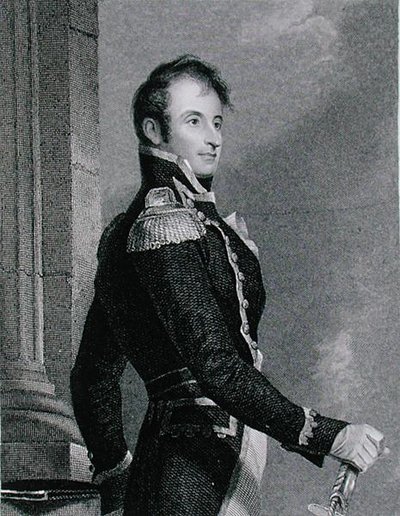 Stephen Decatur (1779-1820), graveret af Asher Brown Durand (1796-1886) efter en kopi af originalen af James Herring (1794-1867) (gravering) af Thomas (after) Sully