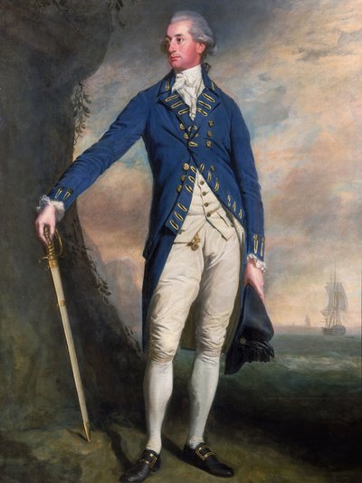 Kaptajn Sir George Montagu (1750-1829), ca. 1780-90 (olie på lærred) af Thomas (attr.to) Beach