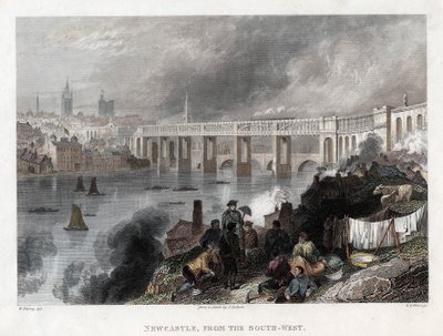 High Level Bridge over Tyne ved Newcastle, 1849 af Thomas Abiel Prior