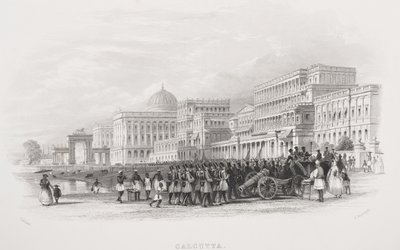 Calcutta, Esplanade, indgraveret af E. Radclyffe, fra 