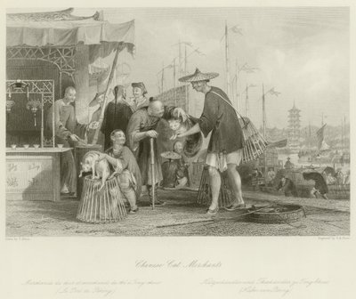 kinesiske kattehandlere af Thomas Allom