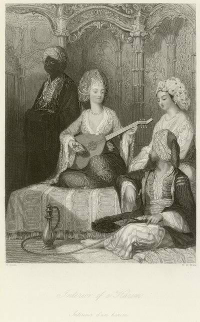Interiør af et Harem af Thomas Allom