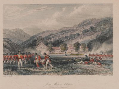 ?Joss House, Chapoo [sic], Death of Colonel Tomlinson?, 1842 af Thomas Allom