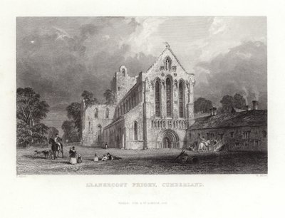 Lanercost Priory i Cumberland af Thomas Allom