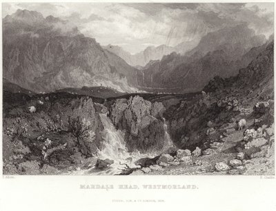 Mardale Head i Westmorland af Thomas Allom