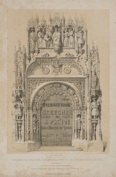 Maleriske skitser i Spanien: Titelside af Thomas Allom