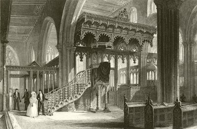Sefton Church, Lancashire af Thomas Allom